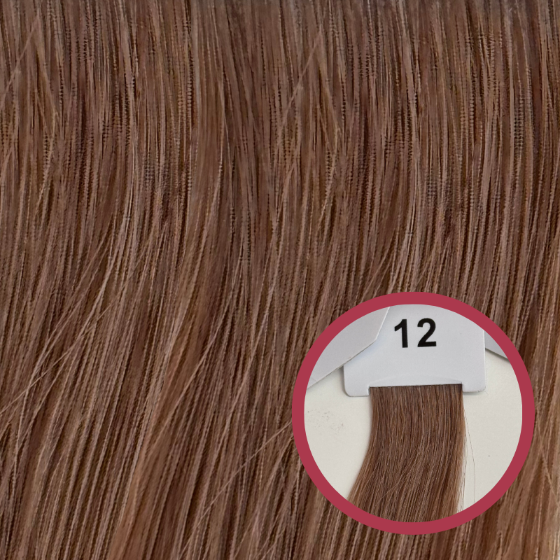 Barvni vzorec lasnih podaljškov – odtenek Delicate cream(12).