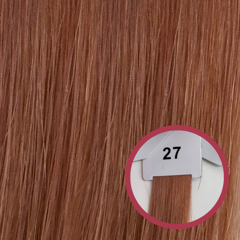 Barvni vzorec lasnih podaljškov – odtenek Apricot glow(27).