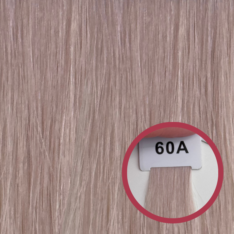 Barvni vzorec lasnih podaljškov – odtenek Pure platinum(60A).